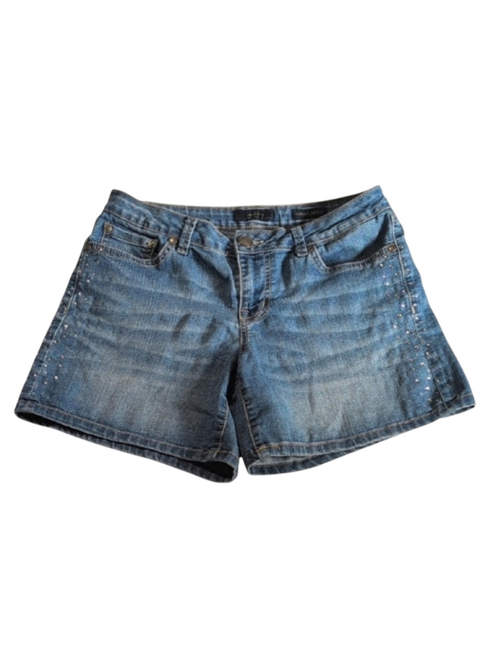 Jessica Simpson Forever Low Rise Denim Shorts with Crystals Size 28